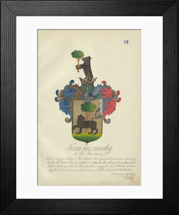 Framed Print : Coat of arms of the Jesenska family, 1904-1910. Creator: Adolf Medzihradsky Framed Print : Coat of arms of the Jesenska family, 1904-1910. Creator: Adolf Medzihradsky
