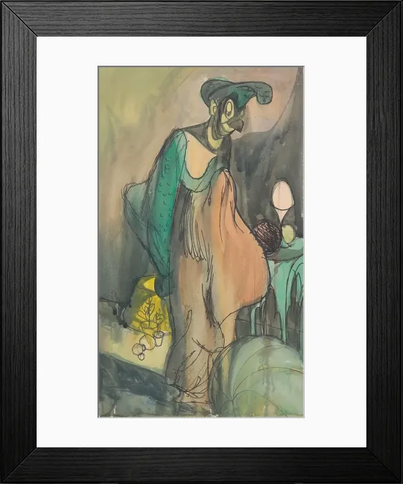 Framed Print : Woman with a bird's face, 1940-1944. Creator: Jan Novak. Woman with a bird's face, 1940-1944. Creator: Jan Novak Framed Print : Woman with a bird's face, 1940-1944. Creator: Jan Novak. Woman with a bird's face, 1940-1944. Creator: Jan Novak