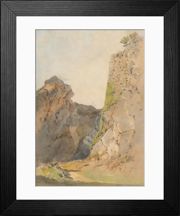 Framed Print : Landscape with castle ruins, 1872. Creator: Ladislav Mednyanszky Framed Print : Landscape with castle ruins, 1872. Creator: Ladislav Mednyanszky