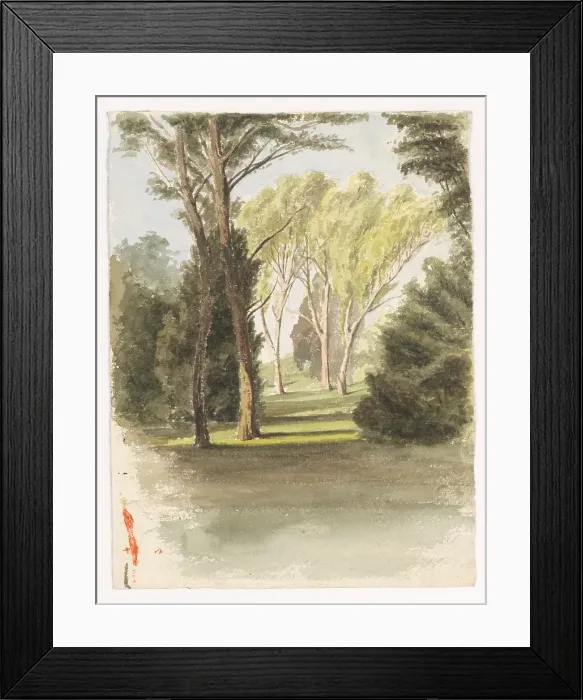 Framed Print : Trees in the park, around 1870. Creator: Ladislav Mednyanszky Framed Print : Trees in the park, around 1870. Creator: Ladislav Mednyanszky