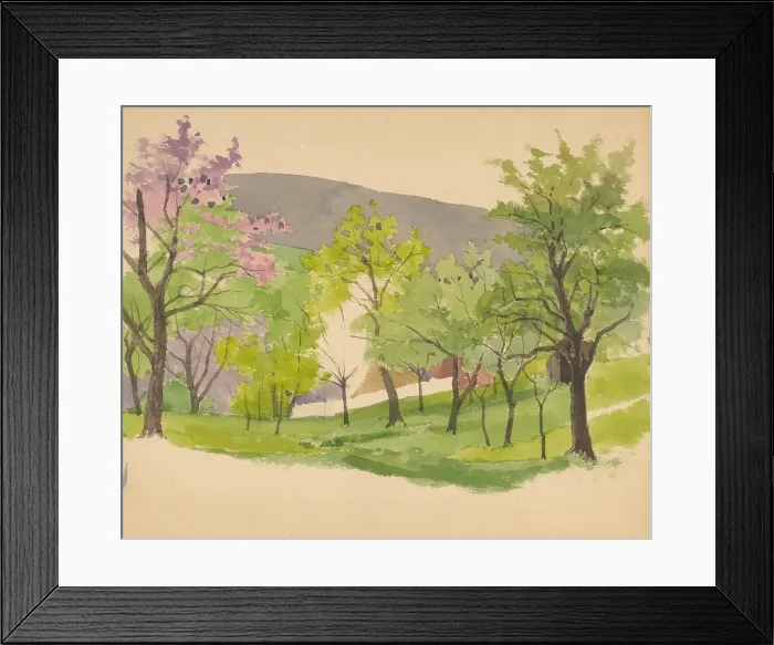 Framed Print : Flowering tree, 1870-1880. Creator: Jan Novopacky Framed Print : Flowering tree, 1870-1880. Creator: Jan Novopacky
