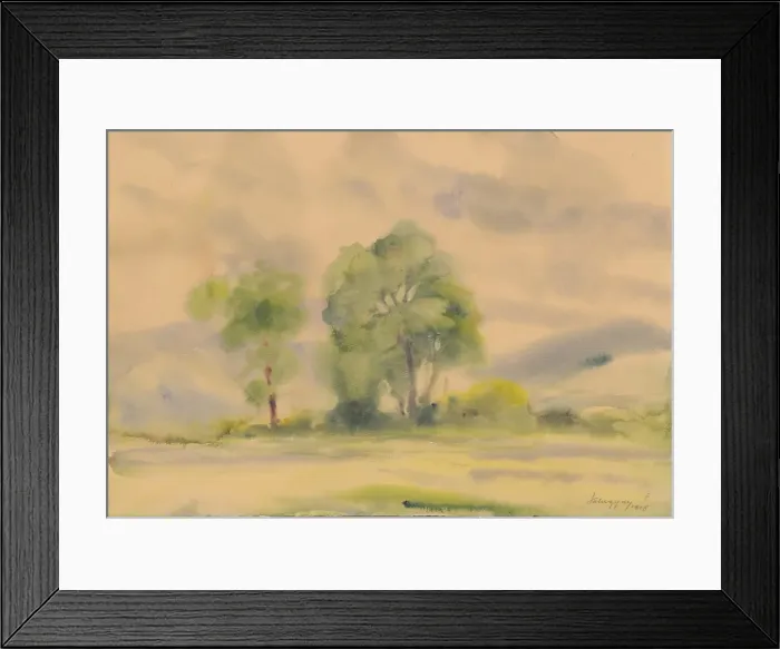 Framed Print : Countryside, 1928. Creator: Zolo Palugyay Framed Print : Countryside, 1928. Creator: Zolo Palugyay