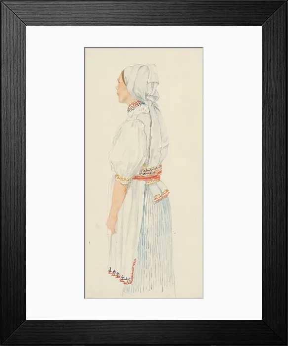 Framed Print : Study of a Slovak woman, 1910-1920. Creator: Emil Orlik Framed Print : Study of a Slovak woman, 1910-1920. Creator: Emil Orlik