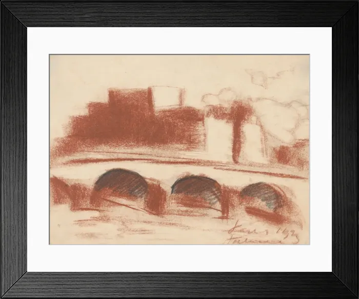 Framed Print : Motif from Paris, 1930. Creator: Zolo Palugyay Framed Print : Motif from Paris, 1930. Creator: Zolo Palugyay