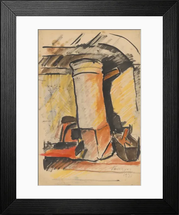 Framed Print : Still life - study for a painting, 1931. Creator: Zolo Palugyay Framed Print : Still life - study for a painting, 1931. Creator: Zolo Palugyay