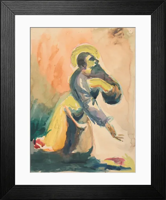 Framed Print : Kneeling saint, 1940 / 1944. Creator: Jan Novak Framed Print : Kneeling saint, 1940 / 1944. Creator: Jan Novak