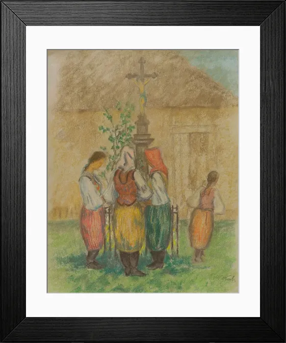 Framed Print : At the cross, around 1939. Creator: Stefan Polkorab Framed Print : At the cross, around 1939. Creator: Stefan Polkorab