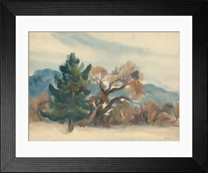 Framed Print : Forest edge in autumn, 1933. Creator: Zolo Palugyay Framed Print : Forest edge in autumn, 1933. Creator: Zolo Palugyay