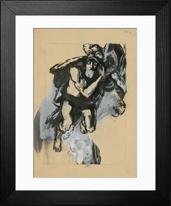 Framed Print : Atlantis in a helmet, 1940-1944. Creator: Jan Novak Framed Print : Atlantis in a helmet, 1940-1944. Creator: Jan Novak
