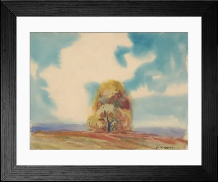 Framed Print : Autumn tree, 1933. Creator: Zolo Palugyay Framed Print : Autumn tree, 1933. Creator: Zolo Palugyay