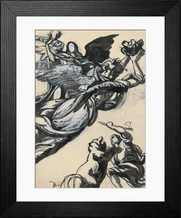 Framed Print : Abduction by a Monster, 1940-1944. Creator: Jan Novak