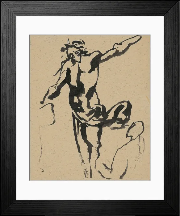 Framed Print : Gesture, movement study, 1940-1944. Creator: Jan Novak Framed Print : Gesture, movement study, 1940-1944. Creator: Jan Novak