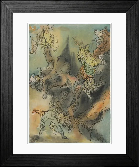 Framed Print : Study for a Full-Page Illustration for a Fairy Tale, 1940-1944. Creator: Jan Novak Framed Print : Study for a Full-Page Illustration for a Fairy Tale, 1940-1944. Creator: Jan Novak