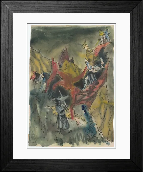 Framed Print : Study for a Full-Page Illustration for a Fairy Tale, 1940-1944. Creator: Jan Novak Framed Print : Study for a Full-Page Illustration for a Fairy Tale, 1940-1944. Creator: Jan Novak
