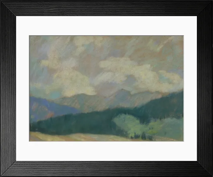 Framed Print : Mountain landscape, 1930-1940. Creator: Zolo Palugyay Framed Print : Mountain landscape, 1930-1940. Creator: Zolo Palugyay