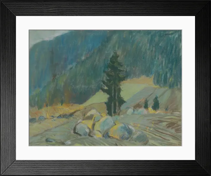 Framed Print : Mountain stream among boulders, 1925-1932. Creator: Zolo Palugyay Framed Print : Mountain stream among boulders, 1925-1932. Creator: Zolo Palugyay