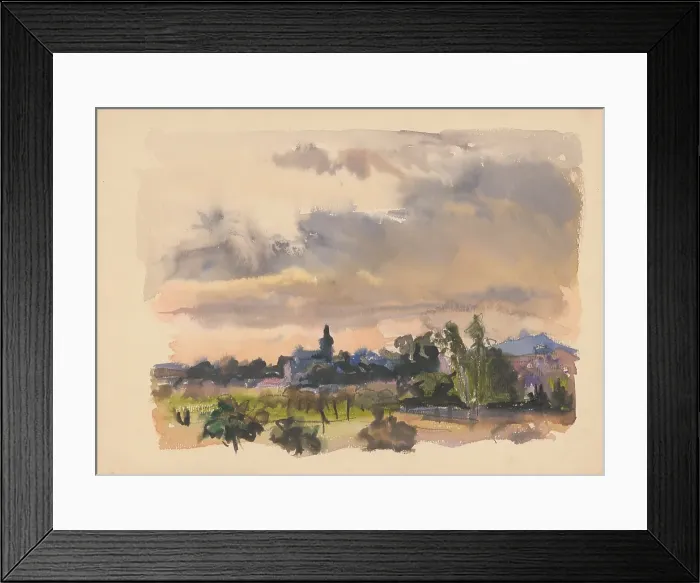 Framed Print : Village landscape, 1940 / 1944. Creator: Jan Novak Framed Print : Village landscape, 1940 / 1944. Creator: Jan Novak