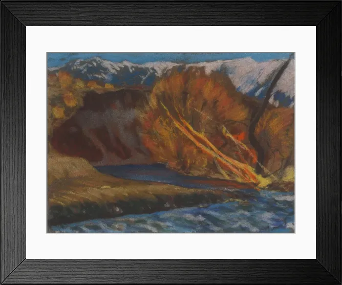 Framed Print : Autumn mood by the stream in the valley, 1933-1934. Creator: Zolo Palugyay Framed Print : Autumn mood by the stream in the valley, 1933-1934. Creator: Zolo Palugyay
