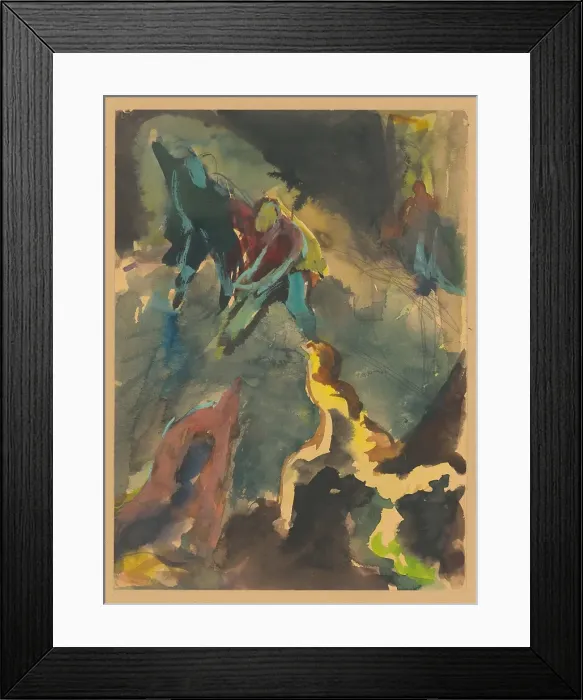 Framed Print : Figural composition (fight), 1940 / 1944. Creator: Jan Novak Framed Print : Figural composition (fight), 1940 / 1944. Creator: Jan Novak