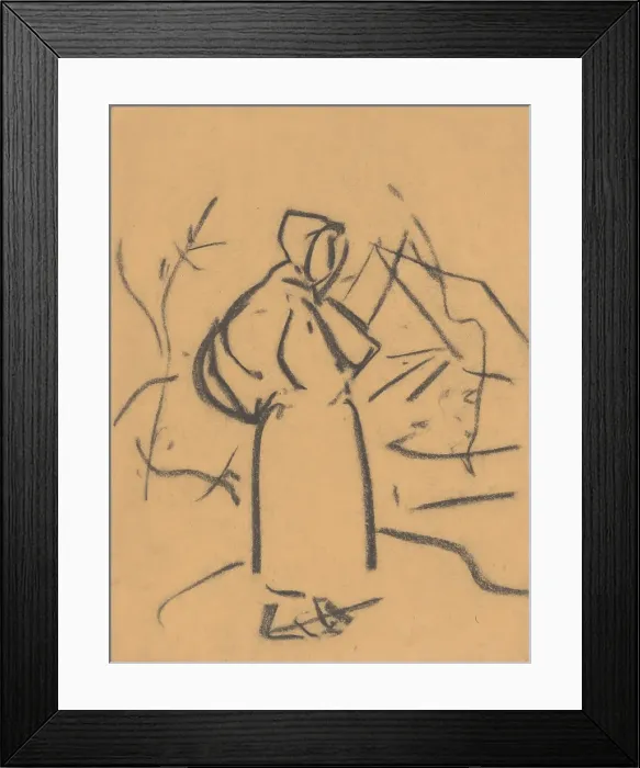 Framed Print : Village woman, 1931. Creator: Zolo Palugyay Framed Print : Village woman, 1931. Creator: Zolo Palugyay