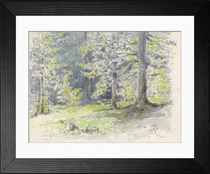 Framed Print : Summer landscape, 1896. Creator: Friedrich Carl von Scheidlin Framed Print : Summer landscape, 1896. Creator: Friedrich Carl von Scheidlin