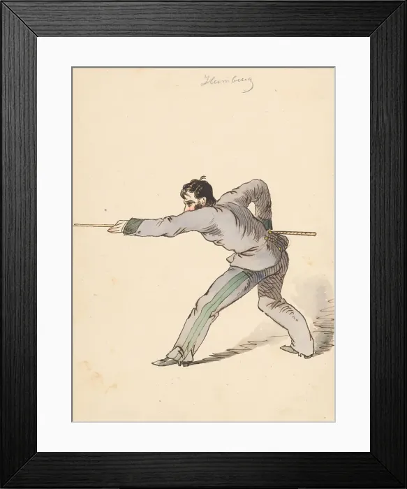 Framed Print : In game I. 1850-1860. Creator: Friedrich Carl von Scheidlin Framed Print : In game I. 1850-1860. Creator: Friedrich Carl von Scheidlin