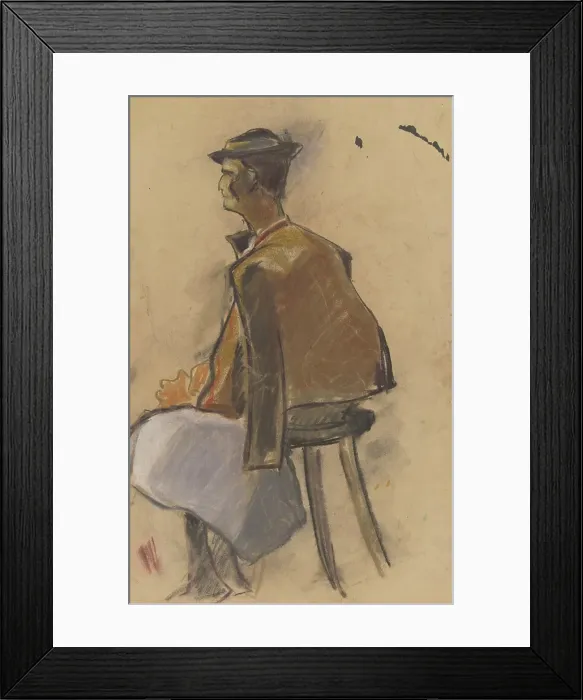 Framed Print : Young man resting, 1931. Creator: Zolo Palugyay Framed Print : Young man resting, 1931. Creator: Zolo Palugyay