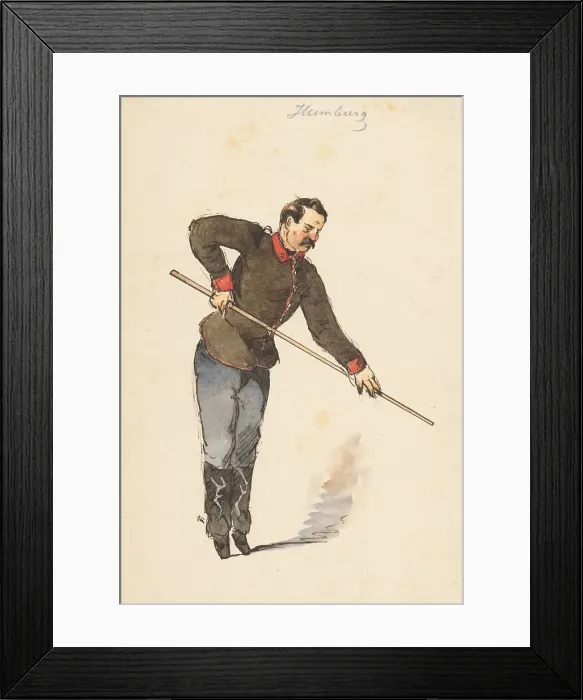 Framed Print : In game II. 1850-1860. Creator: Friedrich Carl von Scheidlin Framed Print : In game II. 1850-1860. Creator: Friedrich Carl von Scheidlin