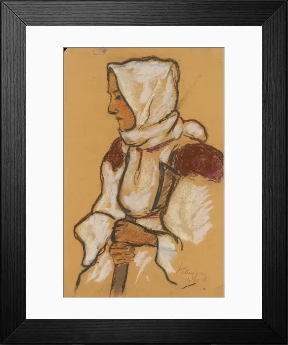 Framed Print : Woman from Liptov, 1931. Creator: Zolo Palugyay Framed Print : Woman from Liptov, 1931. Creator: Zolo Palugyay