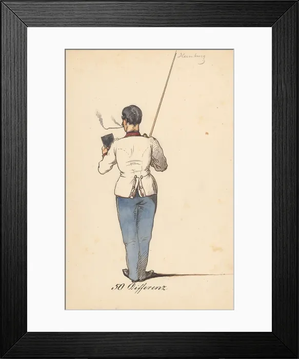 Framed Print : Standing soldier, 1850-1860. Creator: Friedrich Carl von Scheidlin Framed Print : Standing soldier, 1850-1860. Creator: Friedrich Carl von Scheidlin