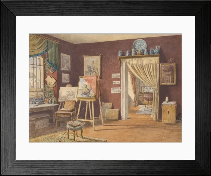 Framed Print : View of the artist's studio, 1891. Creator: Friedrich Carl von Scheidlin. View of the artist's studio, 1891. Creator: Friedrich Carl von Scheidlin Framed Print : View of the artist's studio, 1891. Creator: Friedrich Carl von Scheidlin. View of the artist's studio, 1891. Creator: Friedrich Carl von Scheidlin