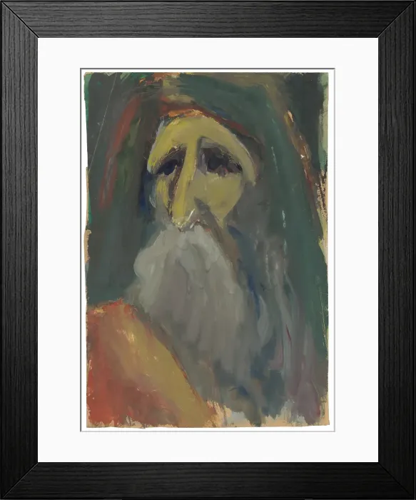 Framed Print : Old man's head with a beard, 1940 / 1944. Creator: Jan Novak. Old man's head with a beard, 1940 / 1944. Creator: Jan Novak Framed Print : Old man's head with a beard, 1940 / 1944. Creator: Jan Novak. Old man's head with a beard, 1940 / 1944. Creator: Jan Novak