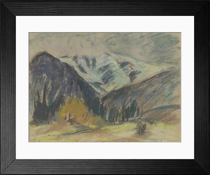 Framed Print : Autumn mountainous landscape, 1930-1935. Creator: Zolo Palugyay Framed Print : Autumn mountainous landscape, 1930-1935. Creator: Zolo Palugyay