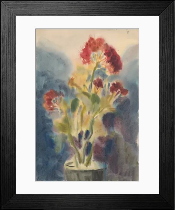 Framed Print : Red flower, 1930-1935. Creator: Zolo Palugyay