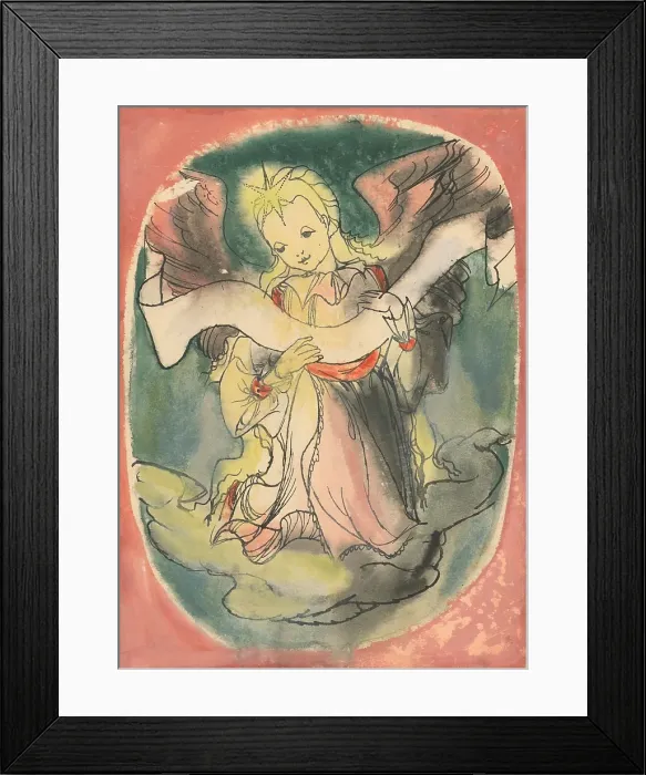 Framed Print : Angel (Christmas illustration), 1940 / 1944. Creator: Jan Novak Framed Print : Angel (Christmas illustration), 1940 / 1944. Creator: Jan Novak