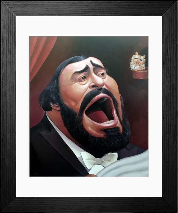 Framed Print : Luciano Pavarotti. Creator: Dan Springer Framed Print : Luciano Pavarotti. Creator: Dan Springer