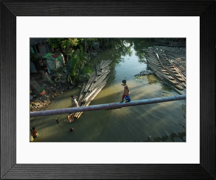 Framed Print : Shortcut above the River. Creator: Dorte Verner Framed Print : Shortcut above the River. Creator: Dorte Verner