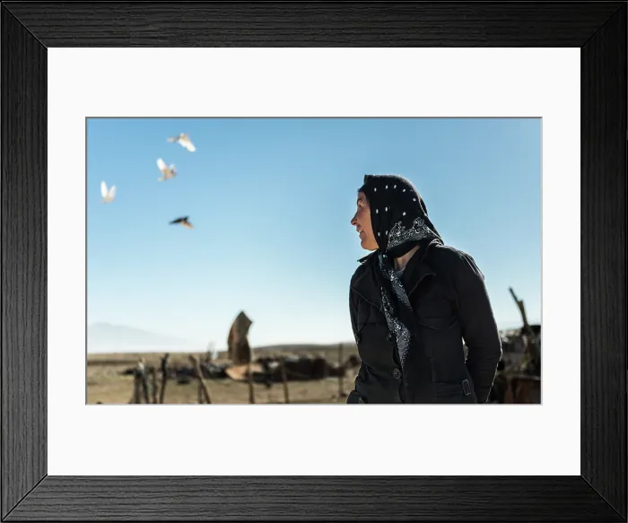Framed Print : Qashqai Woman. Creator: Dorte Verner Framed Print : Qashqai Woman. Creator: Dorte Verner