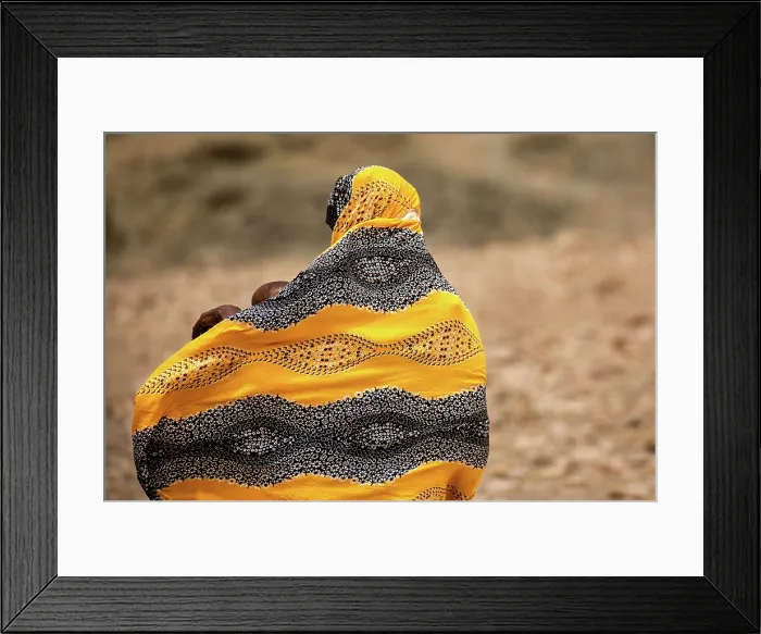 Framed Print : Mother of Two, Africa. Creator: Dorte Verner Framed Print : Mother of Two, Africa. Creator: Dorte Verner