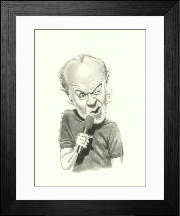 Framed Print : George Carlin. Creator: Dan Springer Framed Print : George Carlin. Creator: Dan Springer
