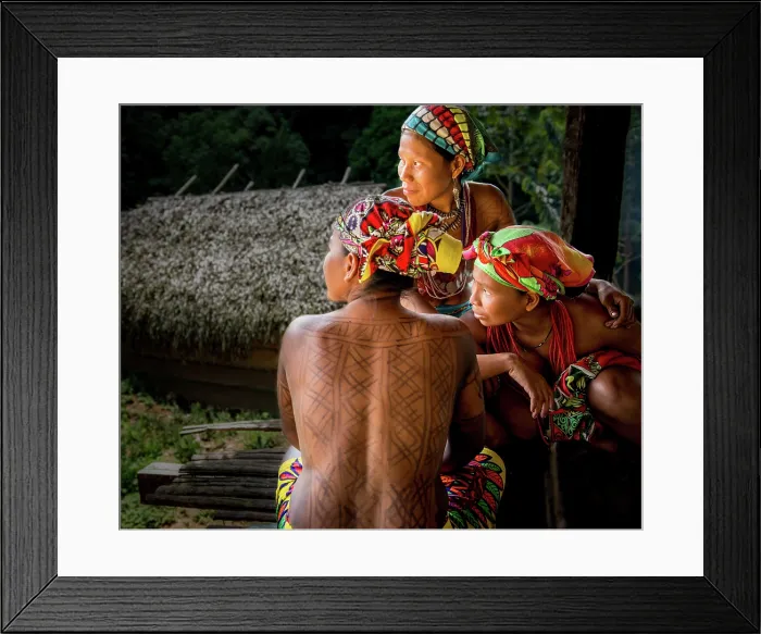 Framed Print : Embera Women. Creator: Dorte Verner Framed Print : Embera Women. Creator: Dorte Verner