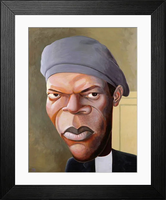 Framed Print : Samuel L. Jackson. Creator: Dan Springer Framed Print : Samuel L. Jackson. Creator: Dan Springer