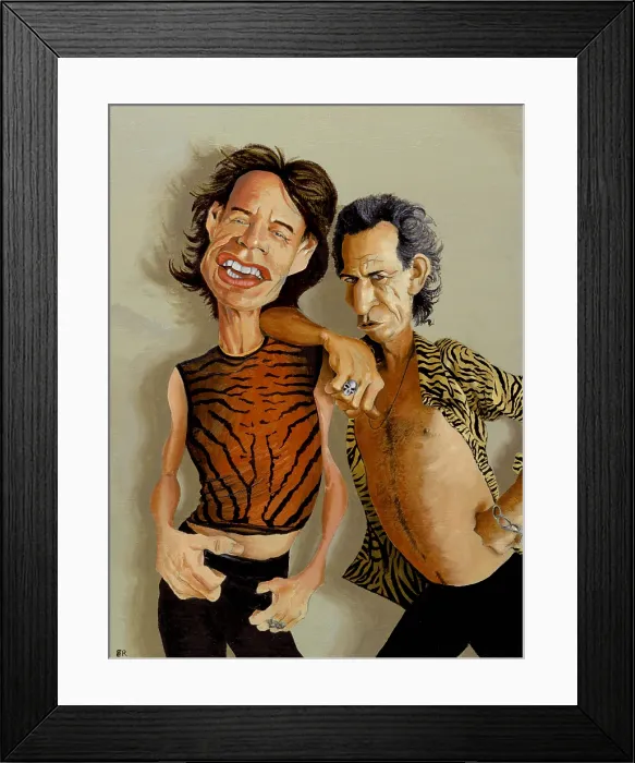 Framed Print : Mick Jagger & Keith Richards. Creator: Dan Springer