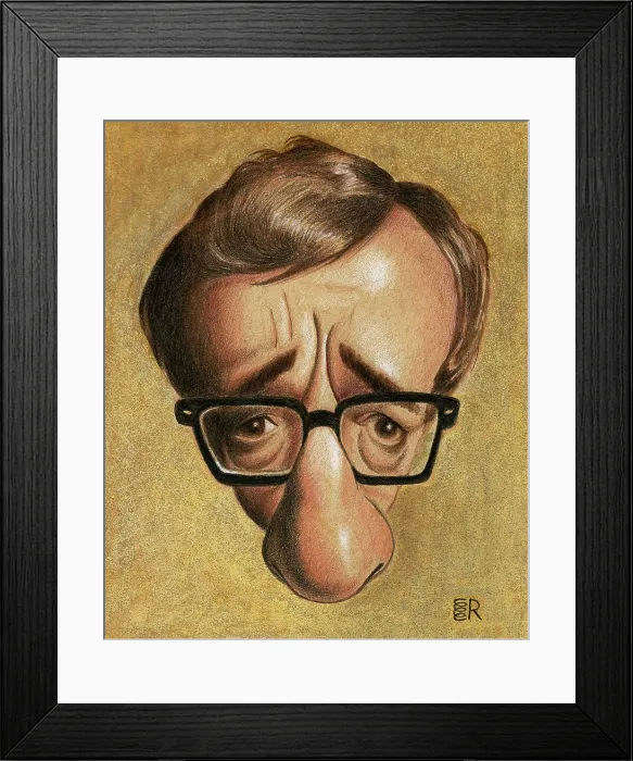 Framed Print : Woody Allen. Creator: Dan Springer Framed Print : Woody Allen. Creator: Dan Springer