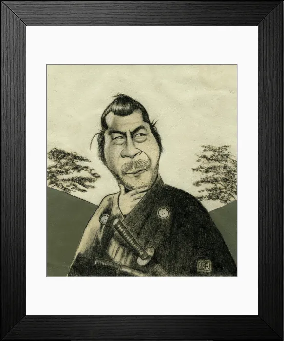 Framed Print : Toshiro Mifune. Creator: Dan Springer Framed Print : Toshiro Mifune. Creator: Dan Springer