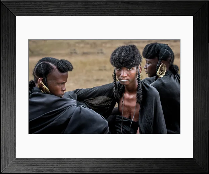 Framed Print : Wodaabe Women. Creator: Dorte Verner Framed Print : Wodaabe Women. Creator: Dorte Verner