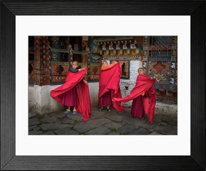 Framed Print : Monks Getting Dressed. Creator: Dorte Verner Framed Print : Monks Getting Dressed. Creator: Dorte Verner