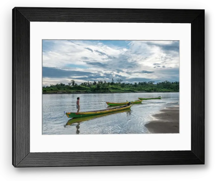 Framed Print : Child on a Boat. Creator: Dorte Verner Framed Print : Child on a Boat. Creator: Dorte Verner