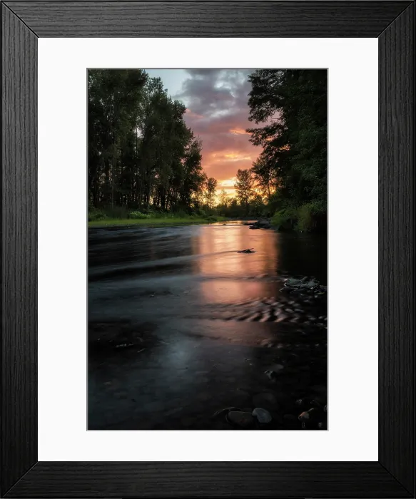 Framed Print : Sunset Over the Molalla. Creator: Joshua Johnston Framed Print : Sunset Over the Molalla. Creator: Joshua Johnston