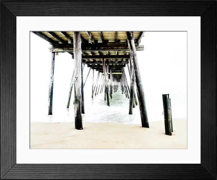 Framed Print : High Key Pier. Creator: Eve Turek Framed Print : High Key Pier. Creator: Eve Turek